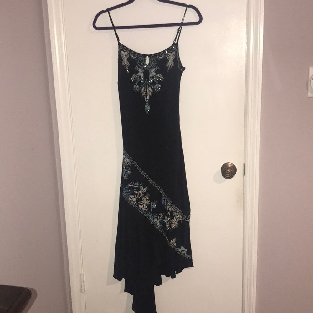Caché Silk Black Formal Dress